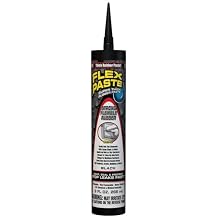 Flex Paste, Waterproof Paintable Putty, Spackle Sealant, Fill Gaps Cracks Holes - Block Out Water and Air - UV Resistant - Walls, Drywall, EPDM, Concrete, Roof, RV Repairs, Black, Cartridge