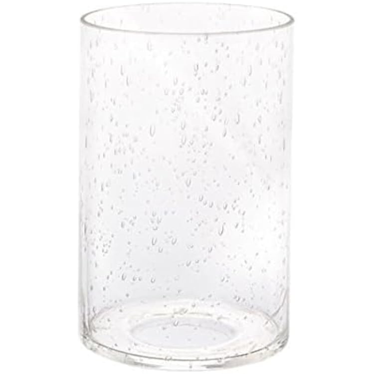 A00001 Cylinder with Bottom Clear Bubble Glass Lamp Shade