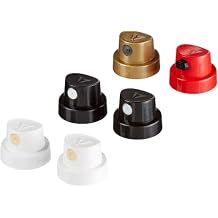 edding 5200 permanent spray spuitkopset - set van 6 spuitkoppen - verwisselbare spuitkoppen in 4 verschillende spuitbreedten van fijne lijnen (1 cm) tot grote vlakken (14 cm)