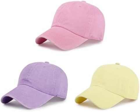 3 Pack Baseball Cap Vintage Washed Unstructured Dad Hat Golf Ball Cap for Men Women