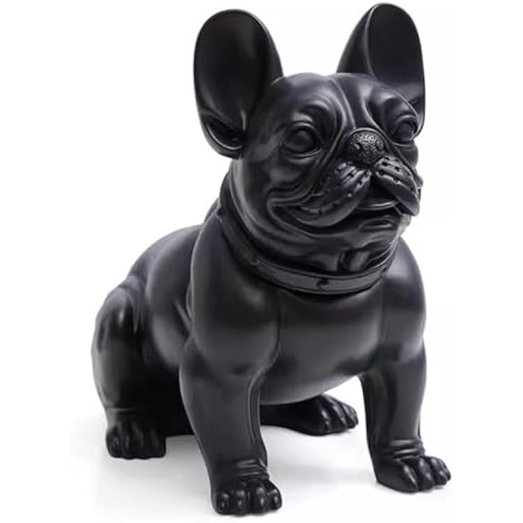ZIMGOD French Bulldog Dog Mannequin Display, Realistic Dog Statue Home Decor, Plastic Dog Dress Form for Clothing Store, Cute Puppy Manikin Torso Dummy Color : Black