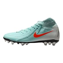 Nike Phantom Luna 2 Academy AG High-Top Soccer Cleats (FJ2585-300, Mint/Off Noir/Atomic Red)