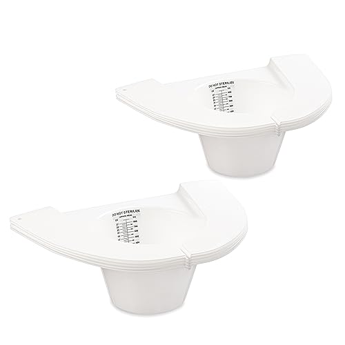 Caremax Supply Specimen Collection Pan Pack of 10 Frosted Urine Measuring Container with Clear Readings Sturdy and Durable Universal
