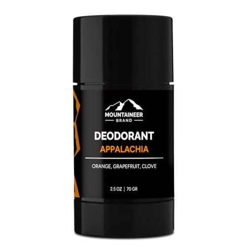Mountaineer Brand All Natural Deodorant Stick by Mountaineer Brand | Stay Fresh With Safer Ingredients | 2.5 oz Appalachia