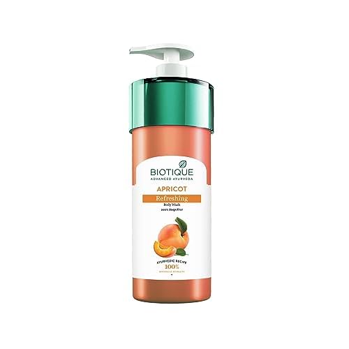 Biotique Bio Apricot Refreshing Body Wash, 800ml I 100% Soap Free