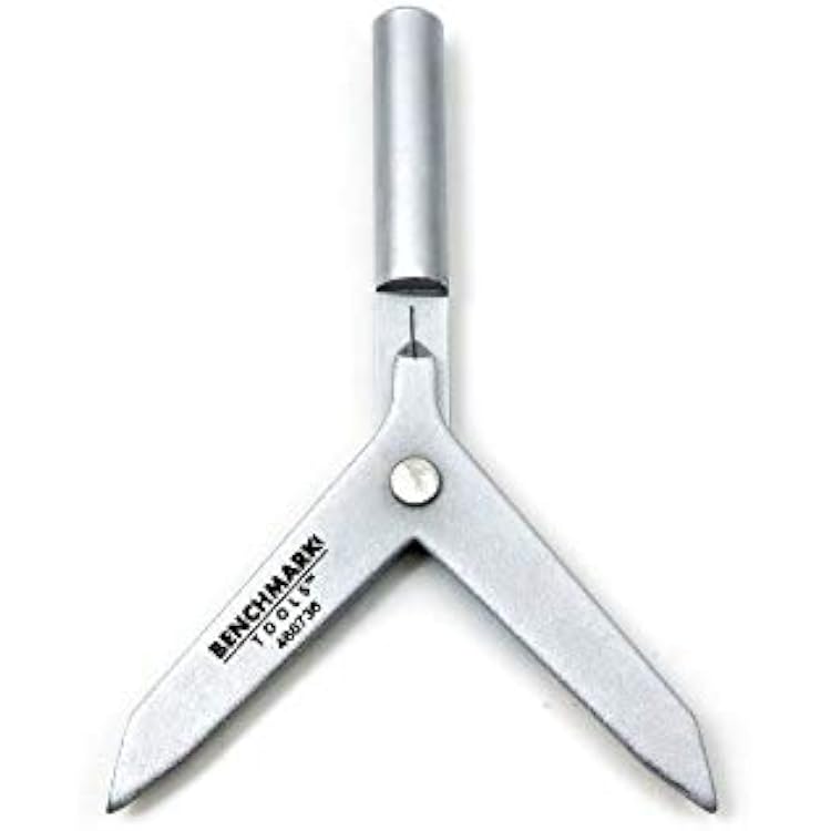 Benchmark Tools 466736 Mechanical Round Bar Center Finder for Drill press 38 inch Shaft Zero-Glare Satin Chrome Finish 3 Inch Capacity