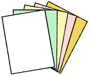 100 Sets of 5 Part NCR Letter Size - 8-1/2" x 11", Carbonless Paper 01938, 500 Sheets, Straight Collated