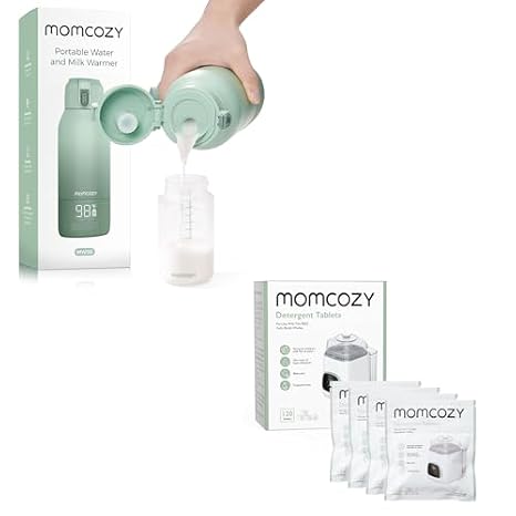 Momcozy Portable Milk Warmer for Travel & Washing Block for Momcozy KleanPal Pro Bottle Washer