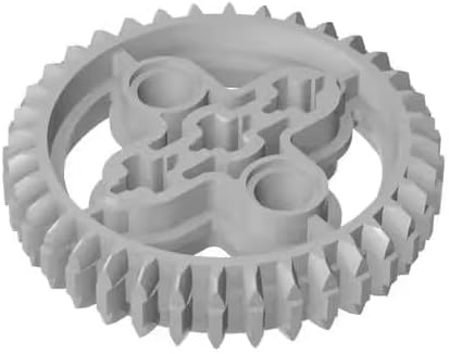 Gobricks GDS-1110 32498 Technic Gear 36 Tooth Double Bevel, 10 pcs | Light Bluish Gray. Compatible with LEGO bricks. MOC elements for major brick brands, Ref: 4255563, consistent color matching.