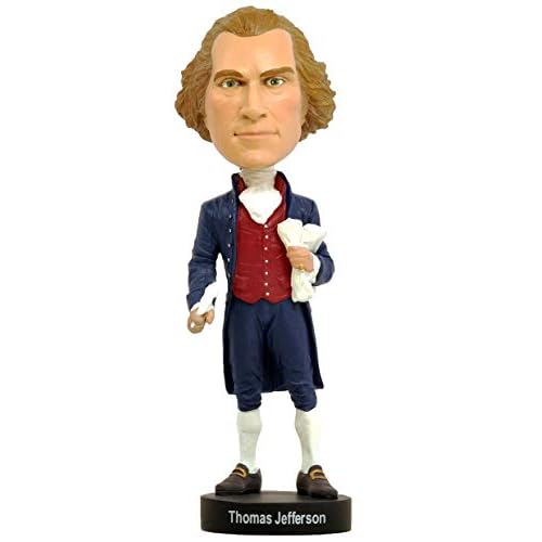 Royal Bobbles Thomas Jefferson Founding Father & 3rd President of the United States - 8.3 Tall - Collectible Bobblehead Statue