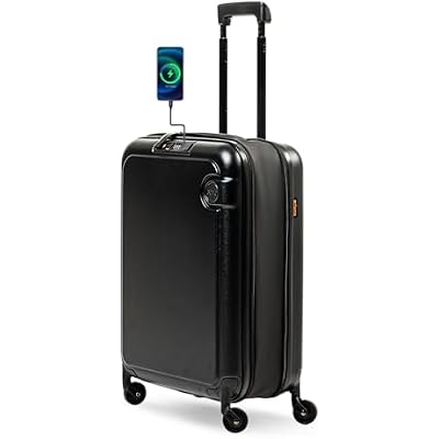 BARA Hardside Expandable Carry-on Luggage with 4 Spinner Wheels, Lightweight Suitcase, Airline Approved Collapsible Trolley for Men and Women, Carry On 20-Inch, Black