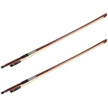Vaguelly 2Pcs Violin Bow Replacement Wood Made Bow with Natural Horsetail Hair for Violins Accessory for Students and Music Lovers