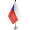 GentleGirl.USA Czech Republic Table Flag, Stick Small Mini Czech Republic People Flag Office Table Flag on Stand with Stand Base, International Festival Decoration,Czech Republic Theme Party Decoratio