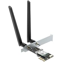 WiFi 6E AX210 PCIe WiFi Network Card BT5.3 for Desktop PC, Tri-Band 6Ghz/5GHz/2.4GHz Wireless Adapter with AX210ngw chip, MU-MIMO, WPA3, OFDMA, Low-Profile Bracket, Support Windows 11/10(64Bit)