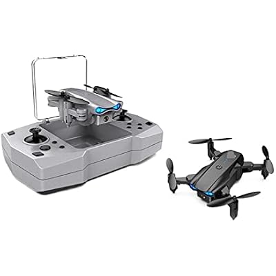 Drone Mini Drone Breathing Light 4K Dual HD Camera Automatic Obstacle Avoidance Professional Foldable Quadcopter Colour: Black Dual4K Bag Size: 1 Grey 4K