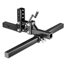 50" Manual Implement Lift, 1-Point and 2-Inch Receiver for ATV/UTV Tractors and Plow Scarifier, Adjustable Height Lift