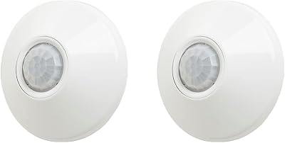 Sensor Switch CM PDT 9 Standard Range, Dual Technology Ceiling Mount Occupancy Sensor, White & CM 10 Passive Infrared Extended Range Ceiling Mount Occupancy Sensor
