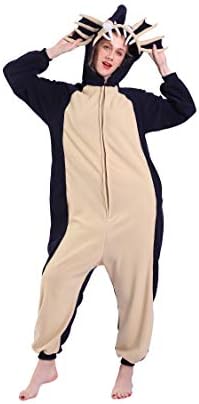 DarkCom Unisex Adult Angler Fish Blue Onesie Halloween Costume One Piece Animal Pajamas Women Men Sleepwear Christmas Pajamas