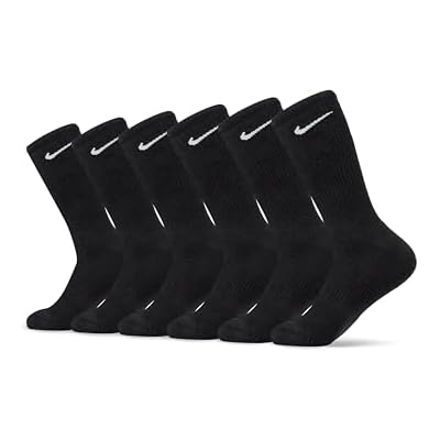 Nike Adult Everyday Cushioned Training Crew Socks (6-Packs) | Mens & Womens