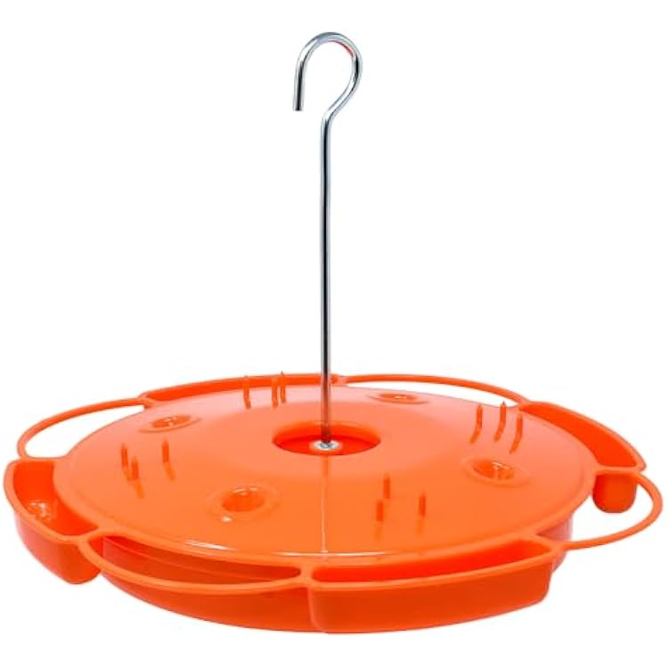 Songbird Essentials Ultimate Oriole Feeder, 32 oz, Orange, Holds Nectar, Jelly & 4 Orange Halves, Built-in Ant Moat