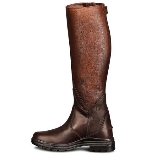 Ovation Womens Moorland II Highrider Tall Riding Boot - Full-Grain Leather Waterproof Breathable Side-Zip Equestrian Boots