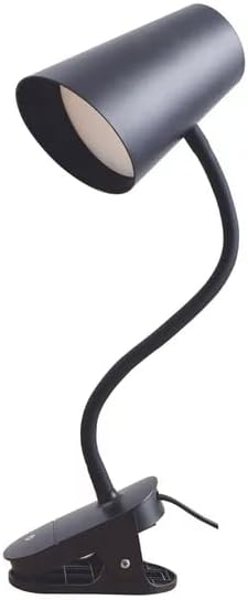 SEDLAV Modern LED Clip Light with Flexible Gooseneck, Black, Matte Finish