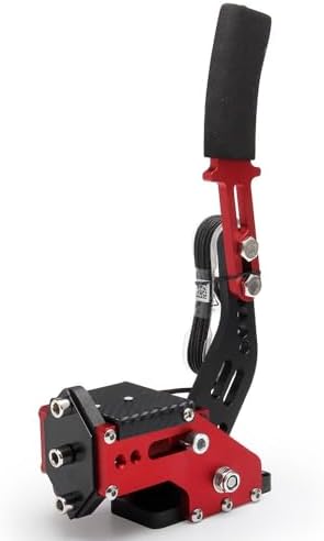 Jnnj Ps4/ps5/pc兼用 Usbハンドブレーキ 高精度ホールセンサー採用で反応 耐久性の高いcnc切削アルミニウム製 コンパクト設計で設置自在 付属クリップで簡単取付 調整可能ボルトで操作高さ自由自在 プラグ＆プレイでドライバ不要 ロジテック等主要ハンドルに対応 レーシングシミュレーターの臨場感を革新 レッド