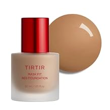 TIRTIR Mask Fit Red FoundationLong Lasting Flawless Coverage, Energy Essence, Lightweight, Hydrating, Pore-Blurring, Breathable Satin Finish, Makeup, Radiant Skin, #37N Peanut, 1.01 Fl Oz