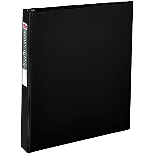 OfficeMax Durable Reference Binders with Round Ring 1, Black
