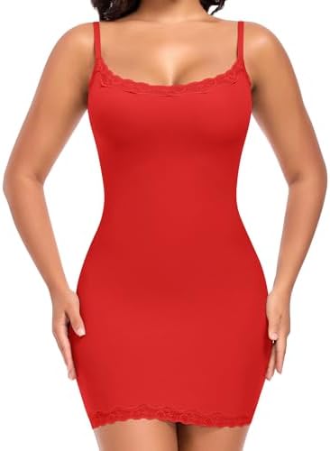 Slip Dress for Women Adjustable Spaghetti Straps Full Slips Under Dresses Cami Dress Slip Nightgown