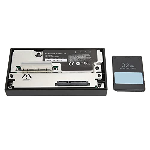 Yoidesu SATA Interface Network Adapter for PS2, Game Hard Disk Adapter Network Adapter with 32MB FMCBV1.953 Memory Card for PS2 Console