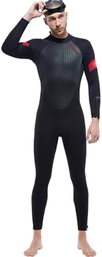 Wetsuit for Men Women Full Body 5mm Neoprene Diving Suit with Back Zip Swimsuit for Snorkeling Freediving