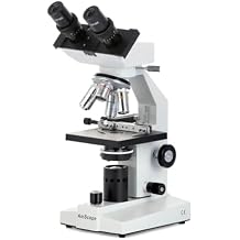 AmScope B100B-MS Compound Binocular Microscope, 40X-2000X Magnification, Brightfield, Tungsten Illumination, Abbe Condenser, Mechanical Stage