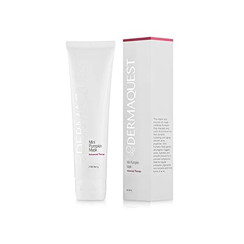 DermaQuest Advanced Therapy Mini Pumpkin Face Mask - Rejuvenating and Brightening Acne Face Mask - Blackhead Face Mask for Women & Men - All Skin Types 2oz