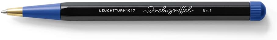 Leuchtturm 366202 Oil-based Ballpoint Pen, 0.5, Dregffle Bauhaus, Black & Royal Blue