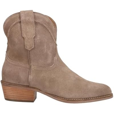 Dingo Womens Tumbleweed Roper Round Toe Pull On Casual Boots Ankle Low Heel 1-2