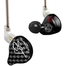 KZ ZST in Ear Monitors Wired Earbuds 1DD+ 1BA HiFi in-Ear Stereo Earphone Headphone with Detachable Cable for Gaming, Audiophile(Black,No Mic)