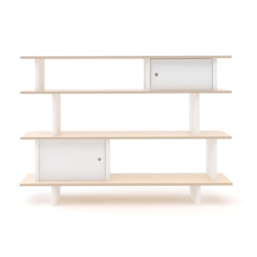 OEUF Mini Library Modern Kids Bookshelf with Storage Cubbies | Baltic Birch & Eco-MDF | Non-Toxic Finish | GREENGUARD Gold Certified | Made in Europe