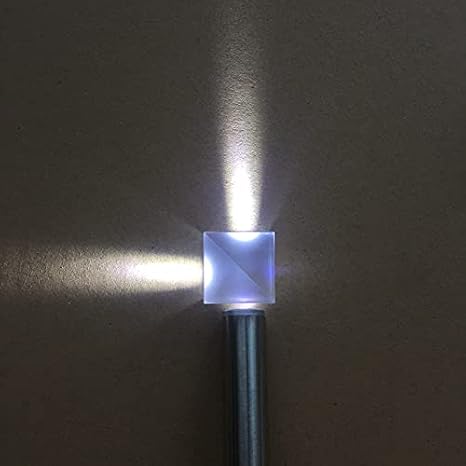 Beam Splitter Right-Angled Triangle Prism Cube Anti-Reflection Coating Applicable Wave Band 400-700nm, Split Ratio 5: 5, Semi-Reflective and Semi-Transparent Cube