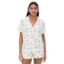 PJ Salvage womens Limes & Sunshine Pj Set With Headband