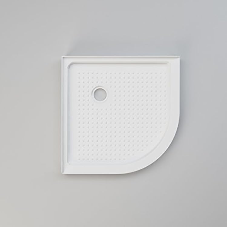 SUNNY SHOWER Shower Pan Acrylic 38 in. D x 38 in. W x 3 in. H Corner Shower Drain Included, White Color Shower Base