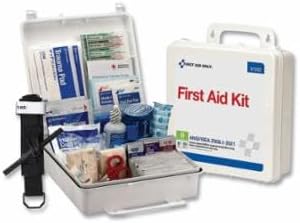 First Aid Only 91332C 50 Person ANSI 2021 Class B, Plastic First Aid Kit, Custom Logo