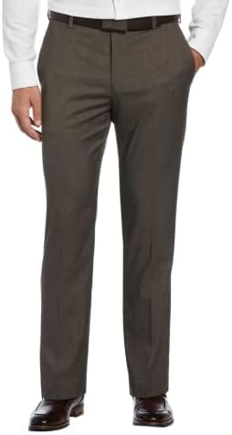 Savane Mens Performance Solid Non-iron Dress Pants With Expandable Waistband, 293032 Inseams, Stretch Gabardine Fabric