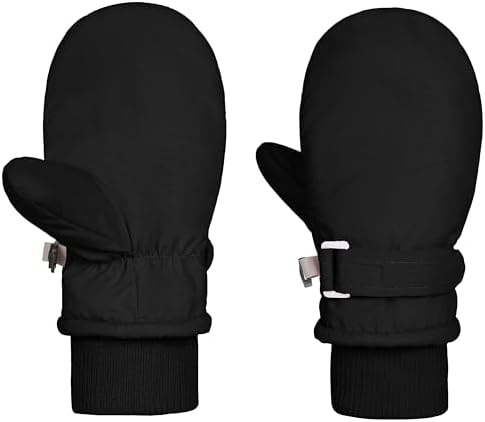 Urban Virgin Toddler Waterproof Outdoor Infant Mittens Baby Winter Gloves Dino Cuffed Warm Fleeced Kids Ski Gloves For Teens