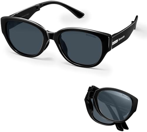 BENEUNDER Womens Polarized Sunglasses - UV400 Trendy Folding Lightweight Shades, Retro Classic Designer Style