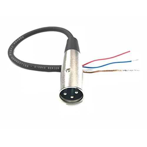 25 Foot Custom Cable Connection Pro-Audio XLR Balanced Microphone Male to Blunt 24 AWG Economy Cable