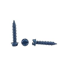 Hex Head Concrete Screw Anchor (1/4 x 1-1/4") 100 Pieces with Drill Bit (Miami-Dade Compliant) Chenango Supply