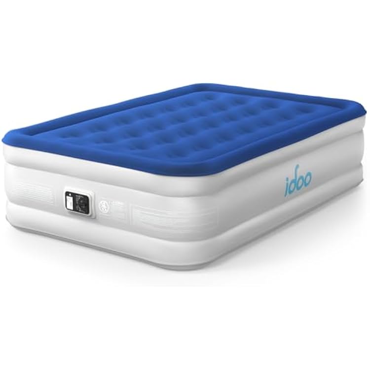iDOO Air Mattress Full with Built in Pump, Inflatable Blow up Mattress Full for Home Camping and Guest