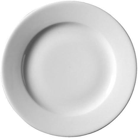 Genware Royal Classic Plates 28cm - Pack of 6 | 11inch Dinner Plates, Porcelian Plates, White Plates | Commercial Quality Tableware for Domestic and Catering Use