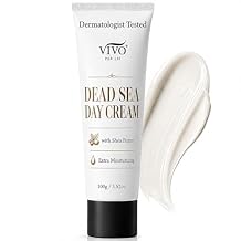 Vivo Per Lei Dead Sea Day Cream - Hydrating and Soothing - Contains Shea Butter - Anti Aging Moisturizer Face Cream for Women - Lightweight - Non Greasy - For Daily Use - 3.4 Fl Oz